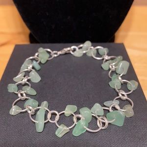 Chainmail and stone Ivy bracelet